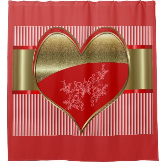 Dosen des Herzduschvorhangs Duschvorhang (Vorderseite)