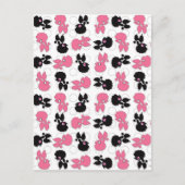 Dosen Hunde schwarz und rosa Postkarte (Vorderseite)