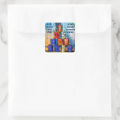 Dosen - nach dem Mittagessen Quadratischer Aufkleber (Tasche)