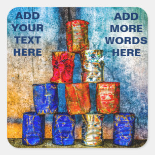 Dosen - nach dem Mittagessen Quadratischer Aufkleber