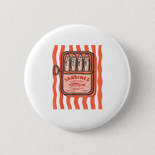 Dosen Sardine Sommer Fisch Retro Graphic for Men W Button
