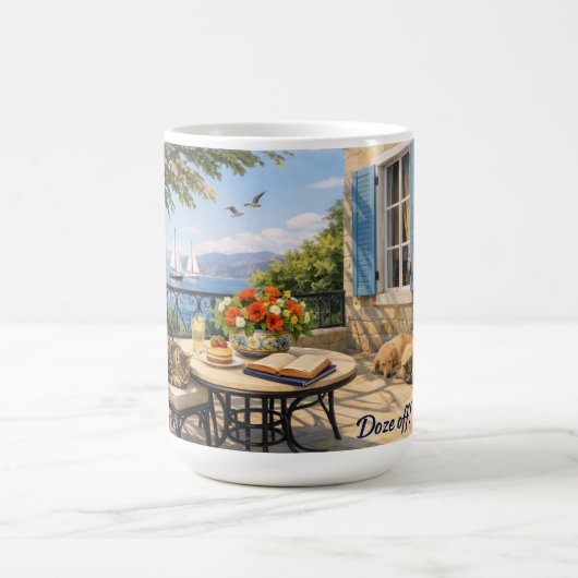 Dösen Sie ein! Sage Vintage Sealife Kaffeetasse (Mittel)