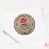 Dosen Tomaten/Paradeiser JAR Label Kraft Papier St Runder Aufkleber (Umschlag)