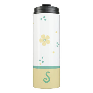Dosen und Blume Mit Monogramm Thermosbecher
