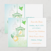 Dosen und Käfige - Save the Date Postkarte (Vorne/Hinten)