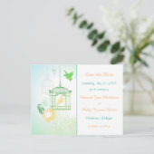 Dosen und Käfige - Save the Date Postkarte (Stehend Vorderseite)