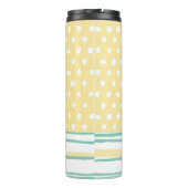 Dosen und Streifen Mit Monogramm thermische Tumble Thermosbecher (Rückseite)