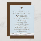 Dosen und Streifen Taufe/Christliche Einladung (Vorne/Hinten)