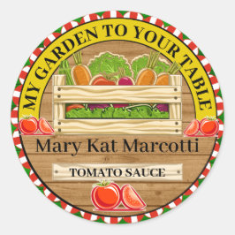 Dosen vom Garten-Hof Runder Aufkleber