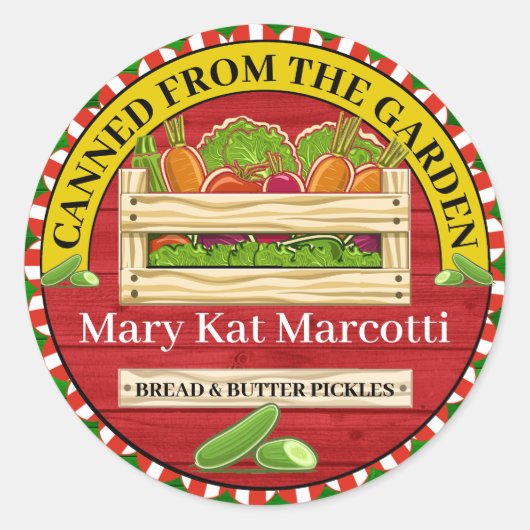 Dosen vom Garten-Hof Runder Aufkleber (Vorderseite)