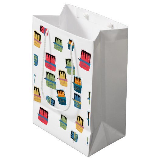 Dosenfisch-Geschenktüte Mittlere Geschenktüte (Vorderseite Schrägansicht)