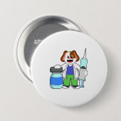 Dosierung als Arzt mit Spritze Button (Vorne & Hinten)