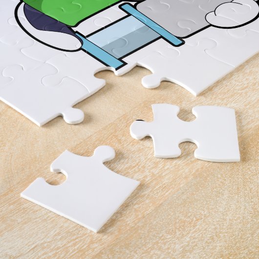 Dosierung als Arzt mit Spritze Puzzle (Seite)