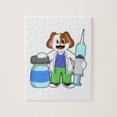 Dosierung als Arzt mit Spritze Puzzle (Vertikal)