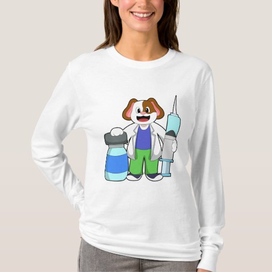 Dosierung als Arzt mit Spritze T-Shirt (Vorderseite)