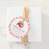 Dosierung mit Tomate aus Liebe mit karierten Muste Geschenkanhänger (Beispiel)