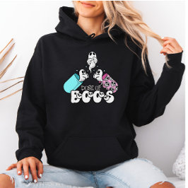 Dosierung von Boos Spooky Medical Ghost Halloween Hoodie