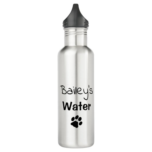 Dosierungsflasche - Personalisiertes Foto für Hund Edelstahlflasche (Links)