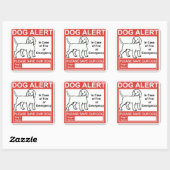 Dosierungswarnung für Notdienste Quadratischer Aufkleber (Blatt)