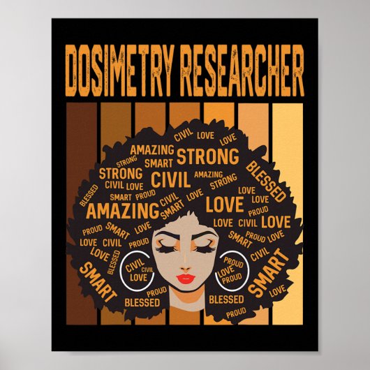 Dosimetrieforscher Mächtiger Schwarzer Historienmo Poster (Vorne)