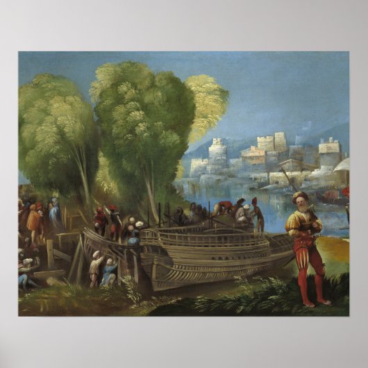 Dosso Dossi - Aeneas und Achates über Libyen Poster (Vorne)
