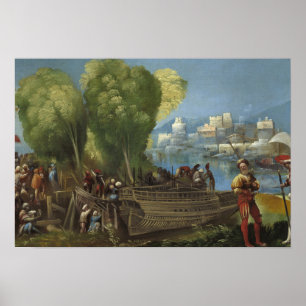 Dosso Dossi - Aeneas und Achates über Libyen Poster