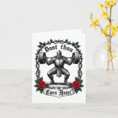 Dost du sogar Ritter Weightlifter Workout G Karte (Gelbe Blume)