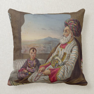 Dost Mahommed (1793-1863) König Caubul und sein Y Kissen