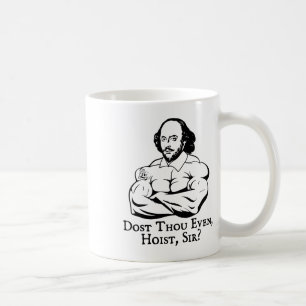 Dost, obwohl sogar Hissen Sir lustige Gym-Workout- Kaffeetasse