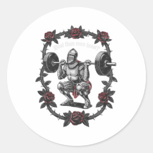 Dost Thou Even Hoist Knight Gewichtheber Workout G Runder Aufkleber