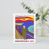Dostoevsky Art "Munch" Postkarte (Stehend Vorderseite)