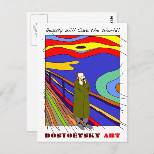 Dostoevsky Art "Munch" Postkarte (Vorne/Hinten)