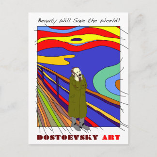 Dostoevsky Art "Munch" Postkarte