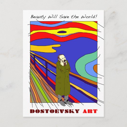 Dostoevsky Art "Munch" Postkarte (Vorderseite)