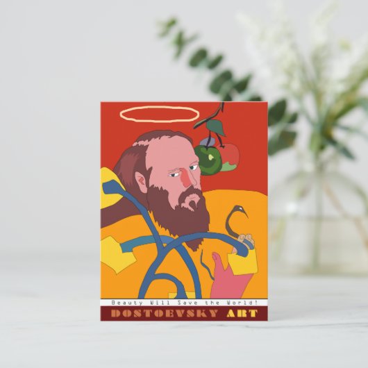 Dostoevsky Art Postkarte (Stehend Vorderseite)