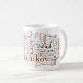 Dostoevsky Verbrechen-und Bestrafungs-Wörter Kaffeetasse (VorderseiteRechts)