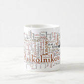 Dostoevsky Verbrechen-und Bestrafungs-Wörter Kaffeetasse (Mittel)