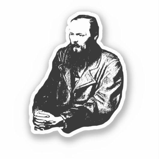 Dostojevsky Classic Round Sticker (Vorderseite)