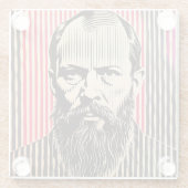 Dostojewski im BAUHAUS-Stil Glasuntersetzer (Rückseite)