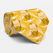Dostojewski porträtiert gelbes Design Krawatte (Gerollt)