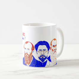 Dostojewski + Tolstoi + Tschechow - Russische Lite Kaffeetasse