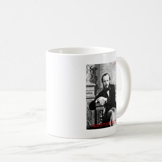 Dostojewsky "gottesfürchtig" Liebe Zitat Geschenke Kaffeetasse (VorderseiteRechts)