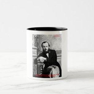Dostojewsky "gottesfürchtig" Liebe Zitat Geschenke Zweifarbige Tasse