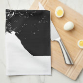 Dot-and-Line-Portrait: Kleiner alter Mann rauchen  Geschirrtuch (Viertel Falte)