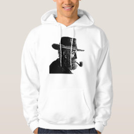 Dot-and-Line-Portrait: Kleiner alter Mann rauchen  Hoodie