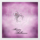Dot Art Black Widow Spider im Web Fensteraufkleber (Blatt)