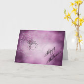 Dot Art Black Widow Spider im Web Karte (Gelbe Blume)