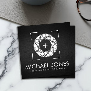 Dot Art Camera Shutter Fotograf Square Geschäfte Quadratische Visitenkarte