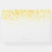 Dot Art Kaskade Custom warm gelbe Hochzeit Gästebuch (Rückseite)