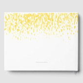Dot Art Kaskade Custom warm gelbe Hochzeit Gästebuch (Rückseite)